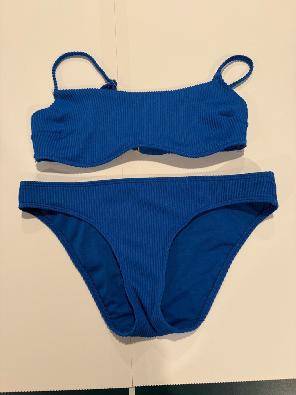 Hollister Blue Ribbed Two-Piece Women's Swim Set